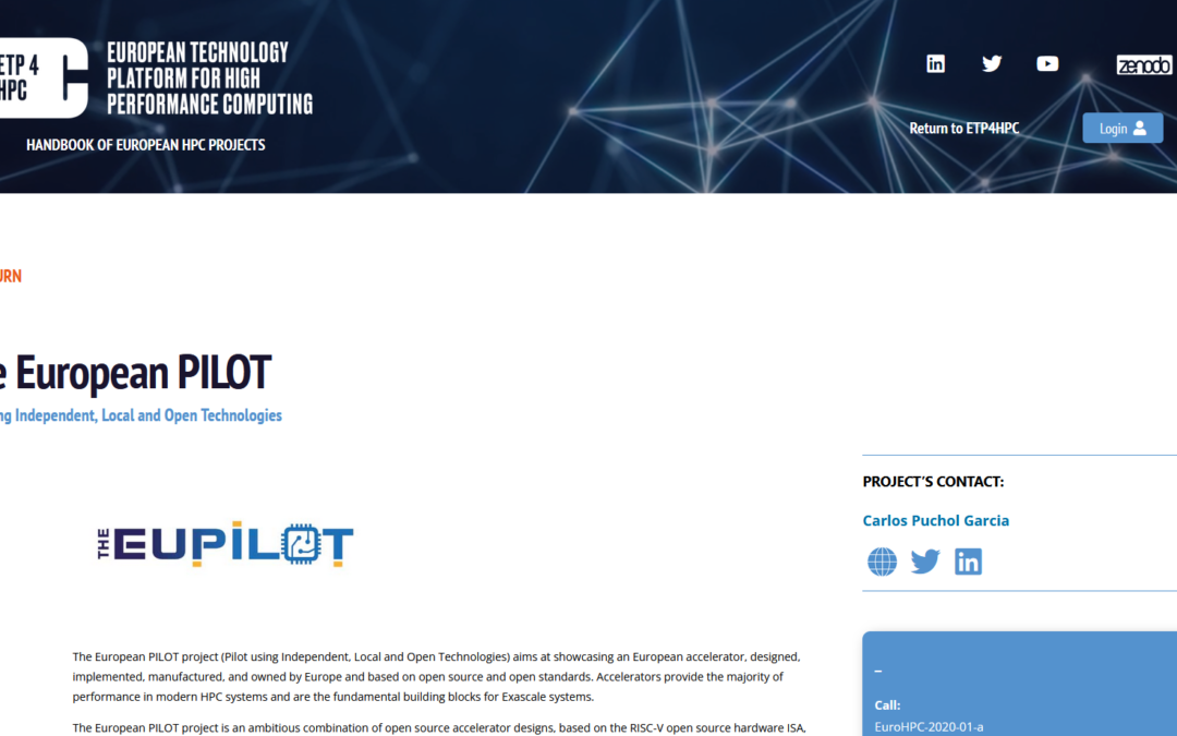 EuPilot becomes part of the ETP4HPC Handbook